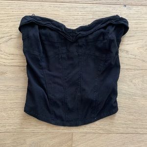 Free People strapless, sweetheart neck top